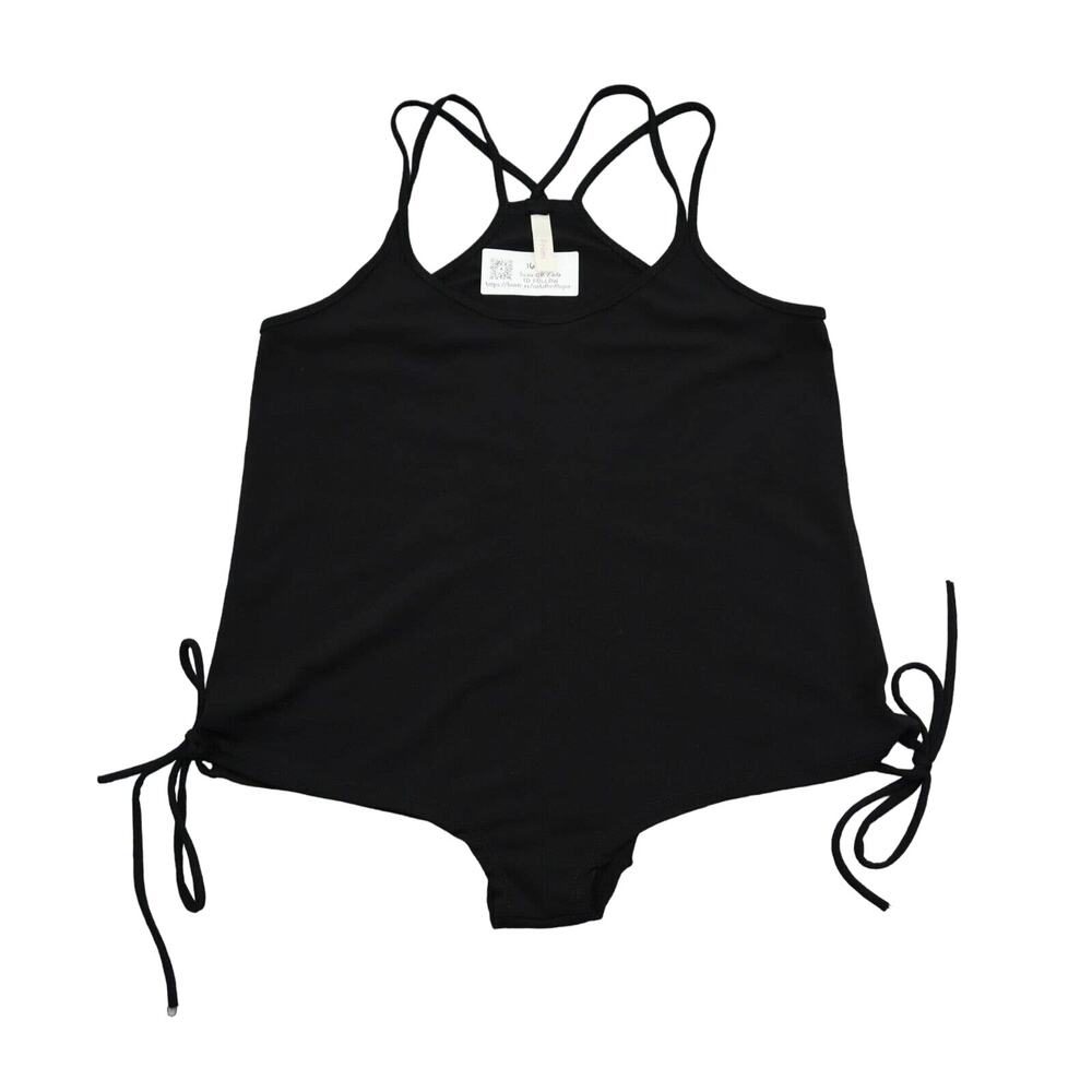Primi Swimsuit Womens Black One Piece Sleeveless Scoop Neck Racerback Swimwear